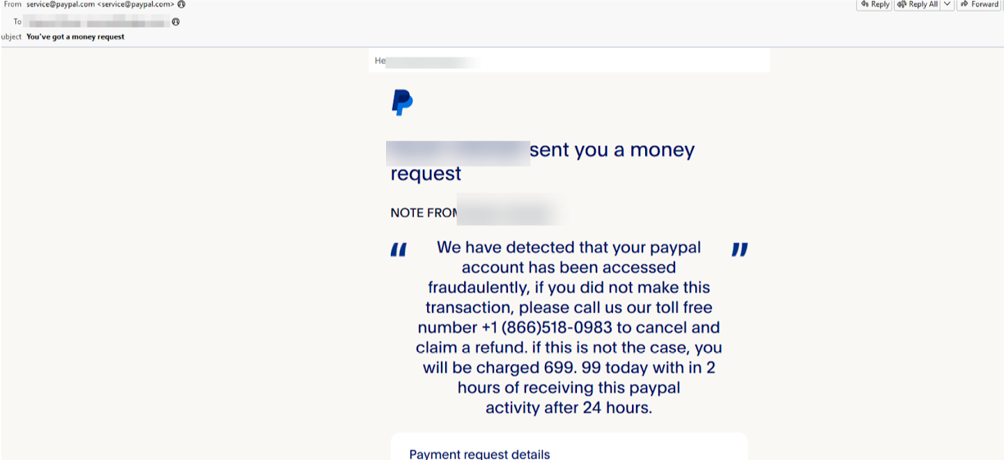 Phishing Scam 3.0 using PayPal