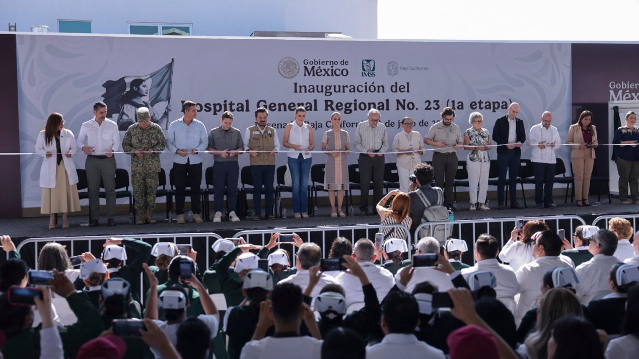 Sheinbaum Inaugurates First Phase of IMSS Hospital in Ensenada