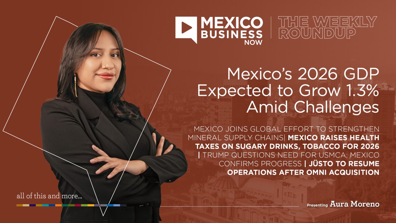 Mexico’s 2026 GDP Expected to Grow 1.3% Amid Challenges & More